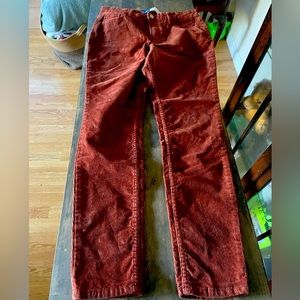 Burnt order corduroy pants